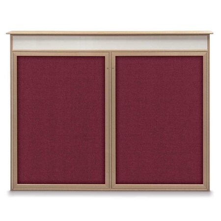United Visual Products Single Door Enclosed Indoor Letterboard UV1125-BLACK-BLACK